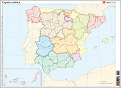 Mapa Mudo España Politica N/E