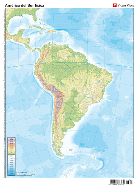 Mapa Mudo America Sur Fisica