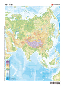 Mapa Mudo Asia Fisica N/E