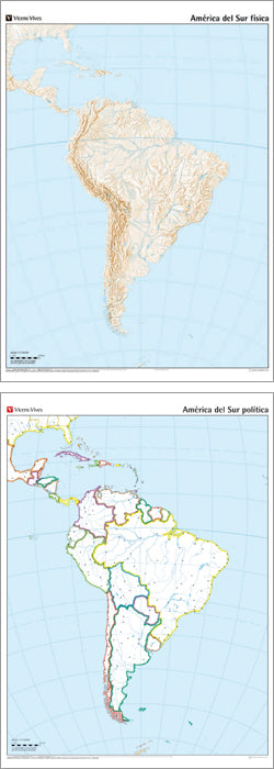 N-27 Mapa Mural Mudo America Sur