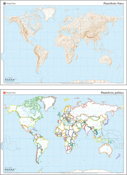 Mapa Mural Mudo Planisferio N/E-N21